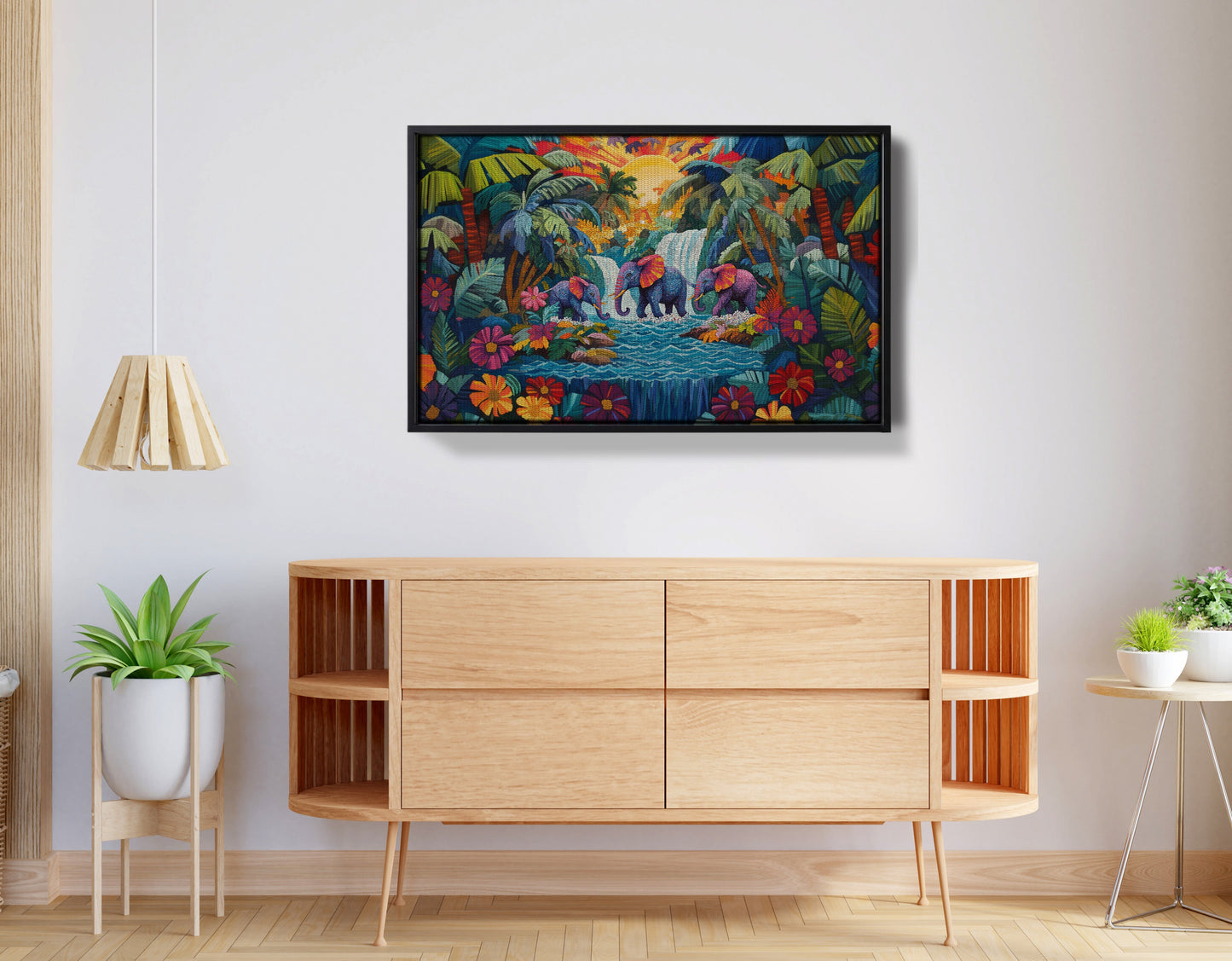 Elephant Waterfall Jungle Caribbean wall art view 26