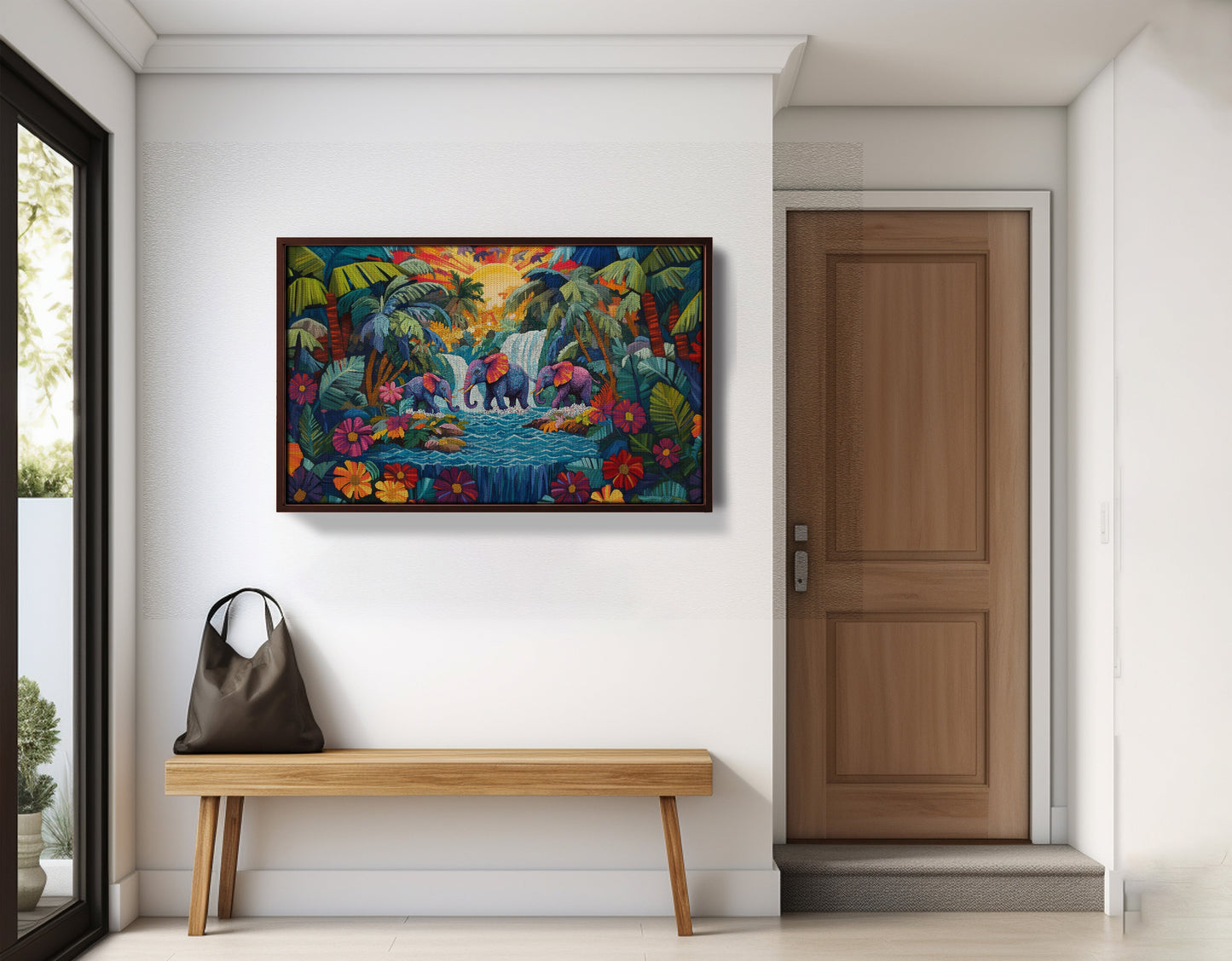 Elephant Waterfall Jungle Caribbean wall art view 35