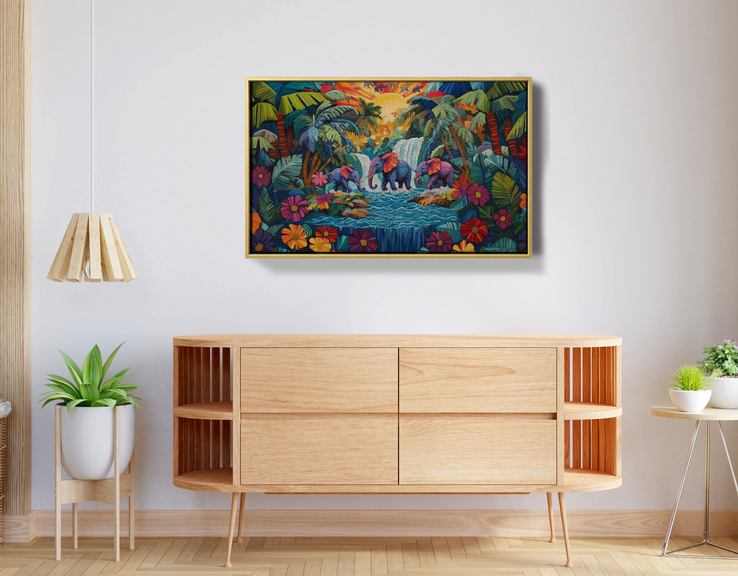 Elephant Waterfall Jungle Caribbean wall art view 38