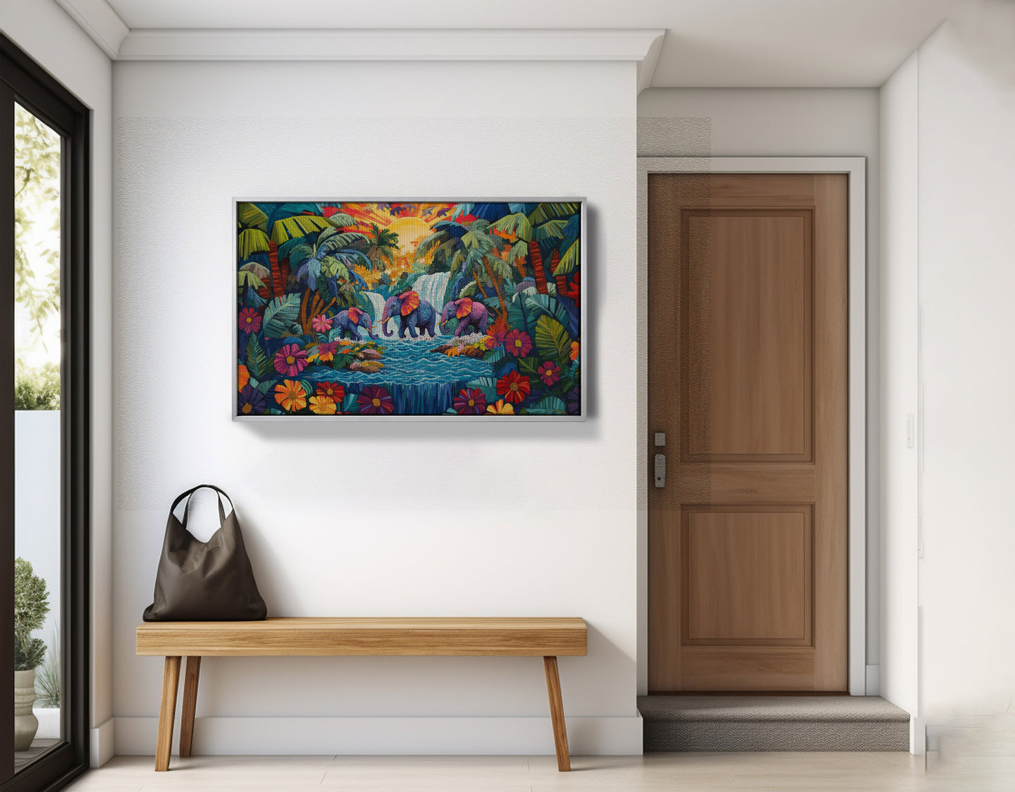 Elephant Waterfall Jungle Caribbean wall art view 59
