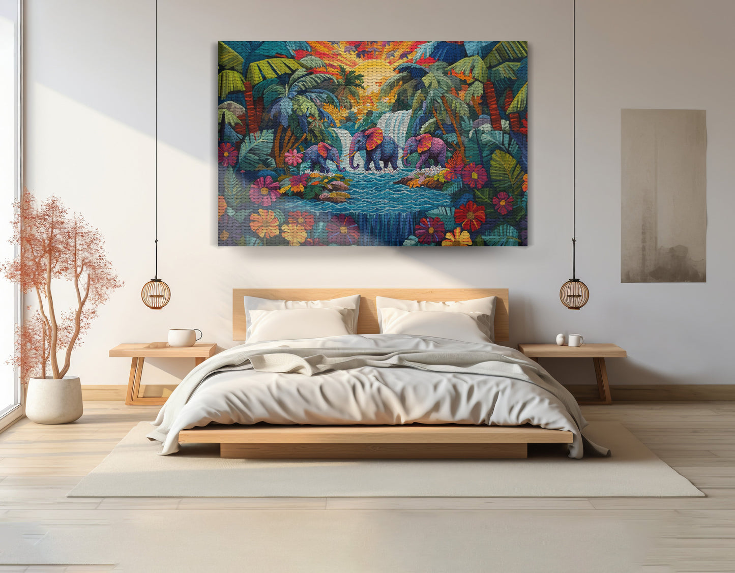 Elephant Waterfall Jungle Caribbean wall art view 15