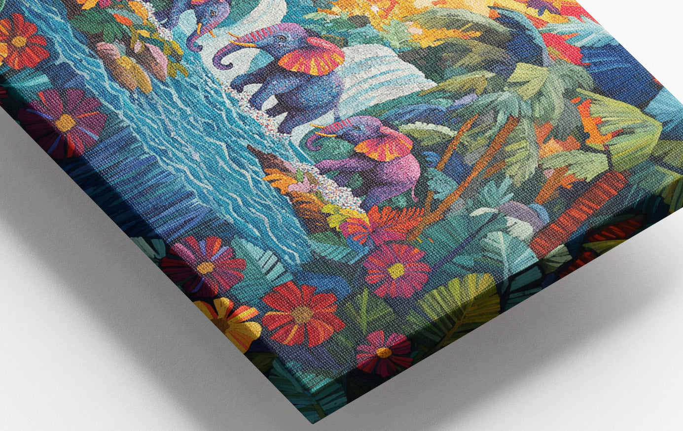 Elephant Waterfall Jungle Caribbean wall art view 16