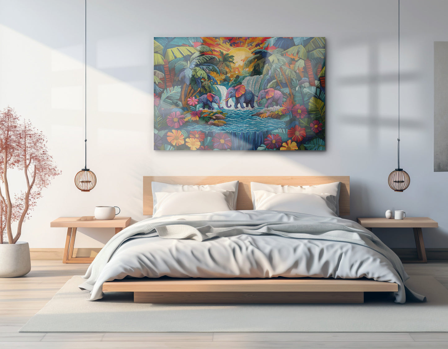 Elephant Waterfall Jungle Caribbean wall art view 21