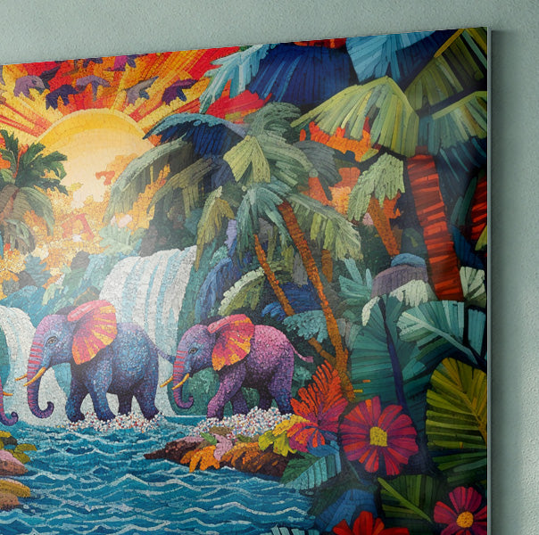 Elephant Waterfall Jungle Caribbean wall art view 22