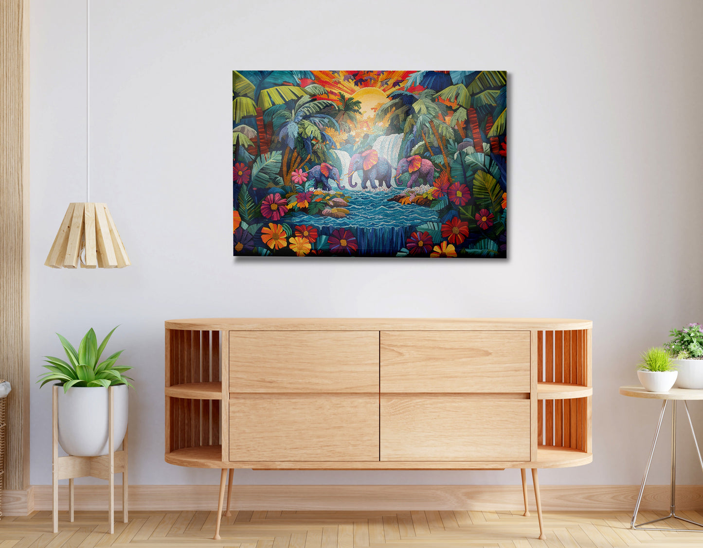 Elephant Waterfall Jungle Caribbean wall art view 20
