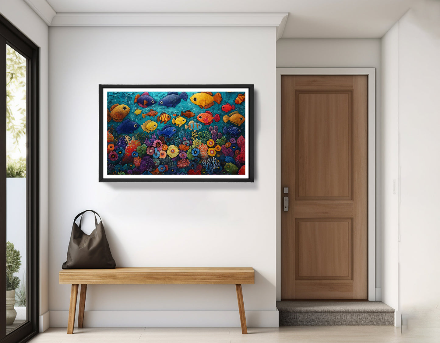 Tropical Fish Coral Black Caribbean wall art view 71