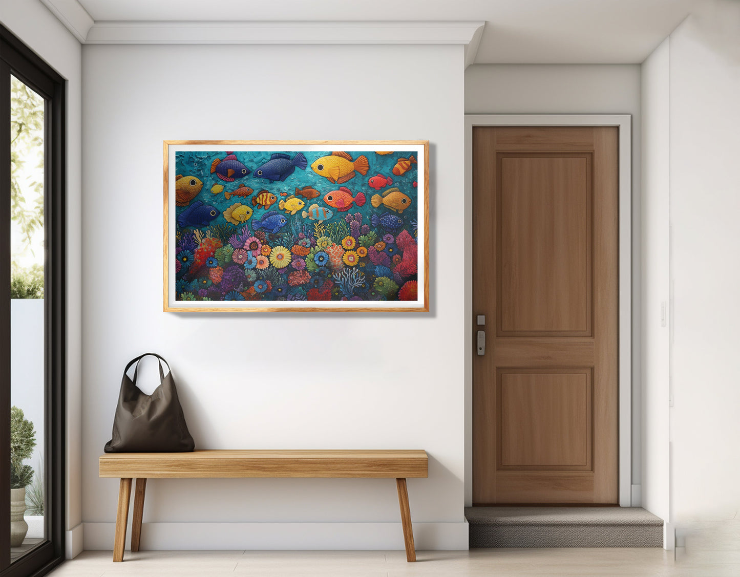 Tropical Fish Coral Black Caribbean wall art view 77