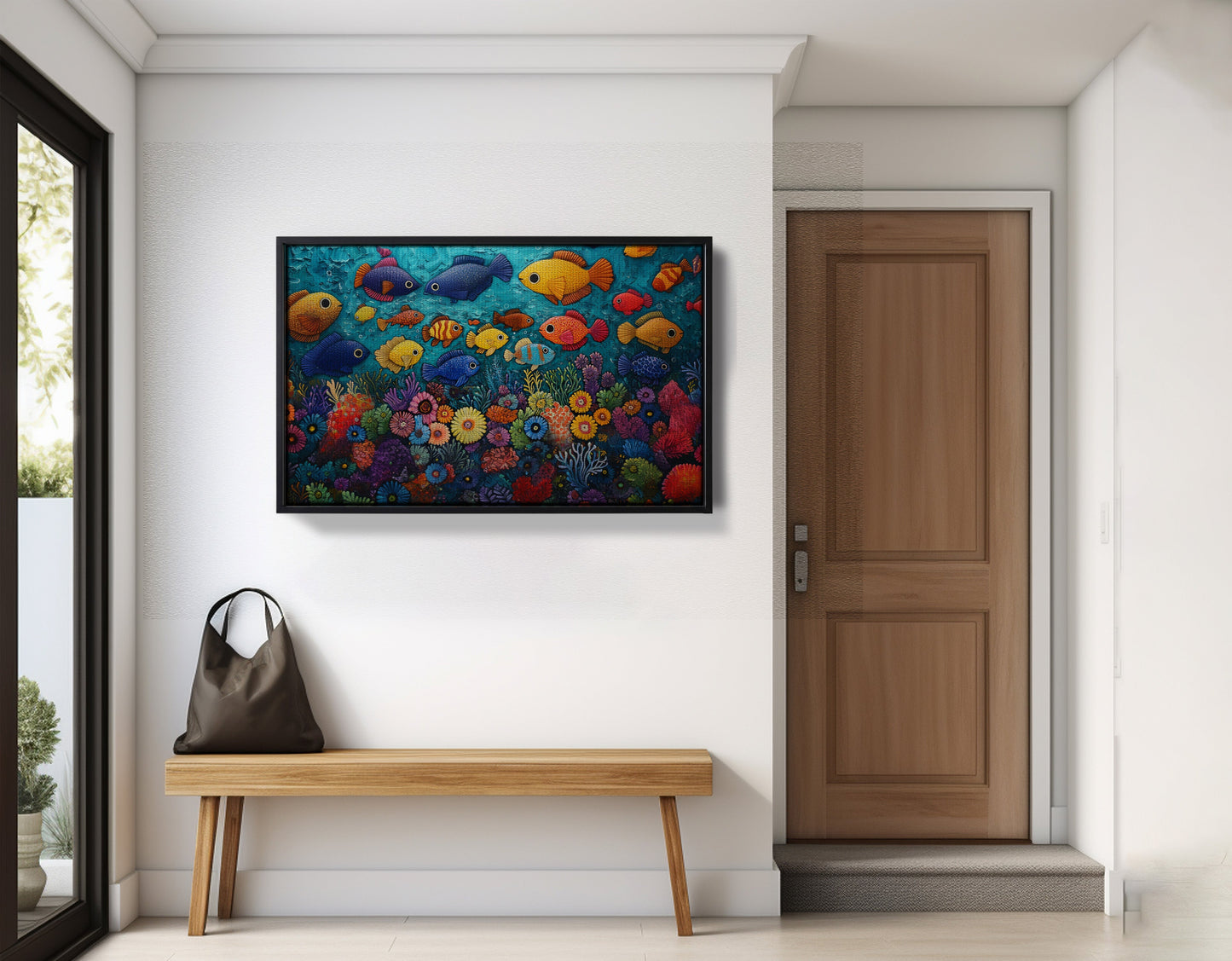 Tropical Fish Coral Black Caribbean wall art view 29