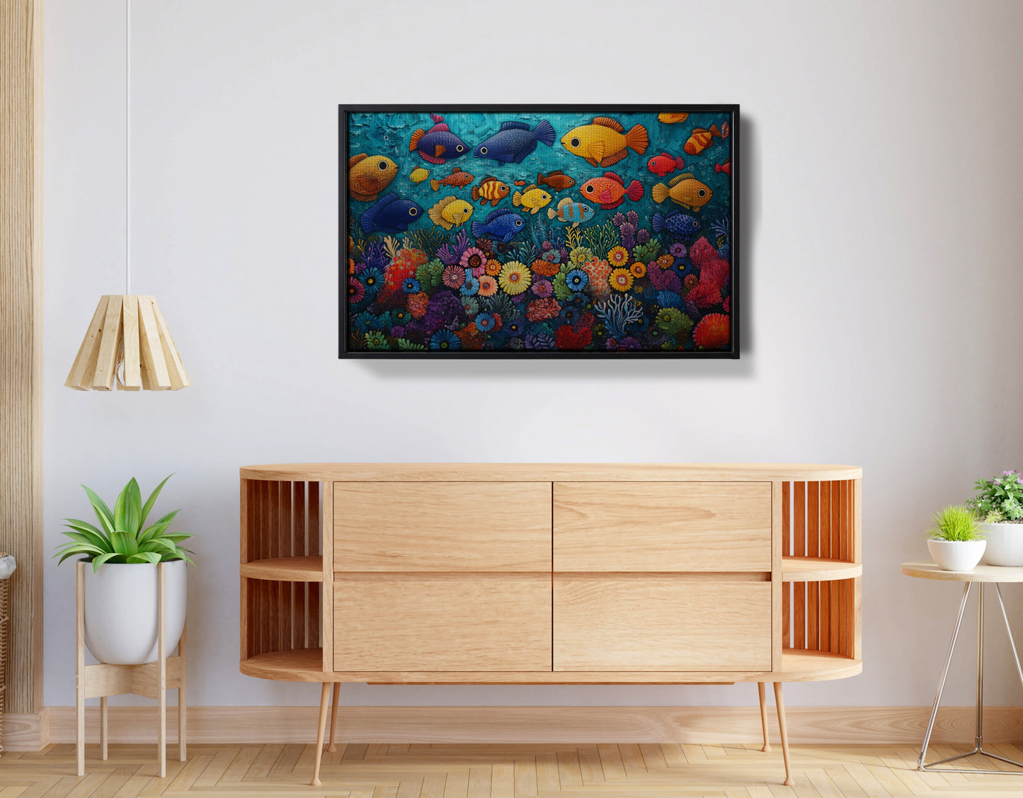 Tropical Fish Coral Black Caribbean wall art view 26