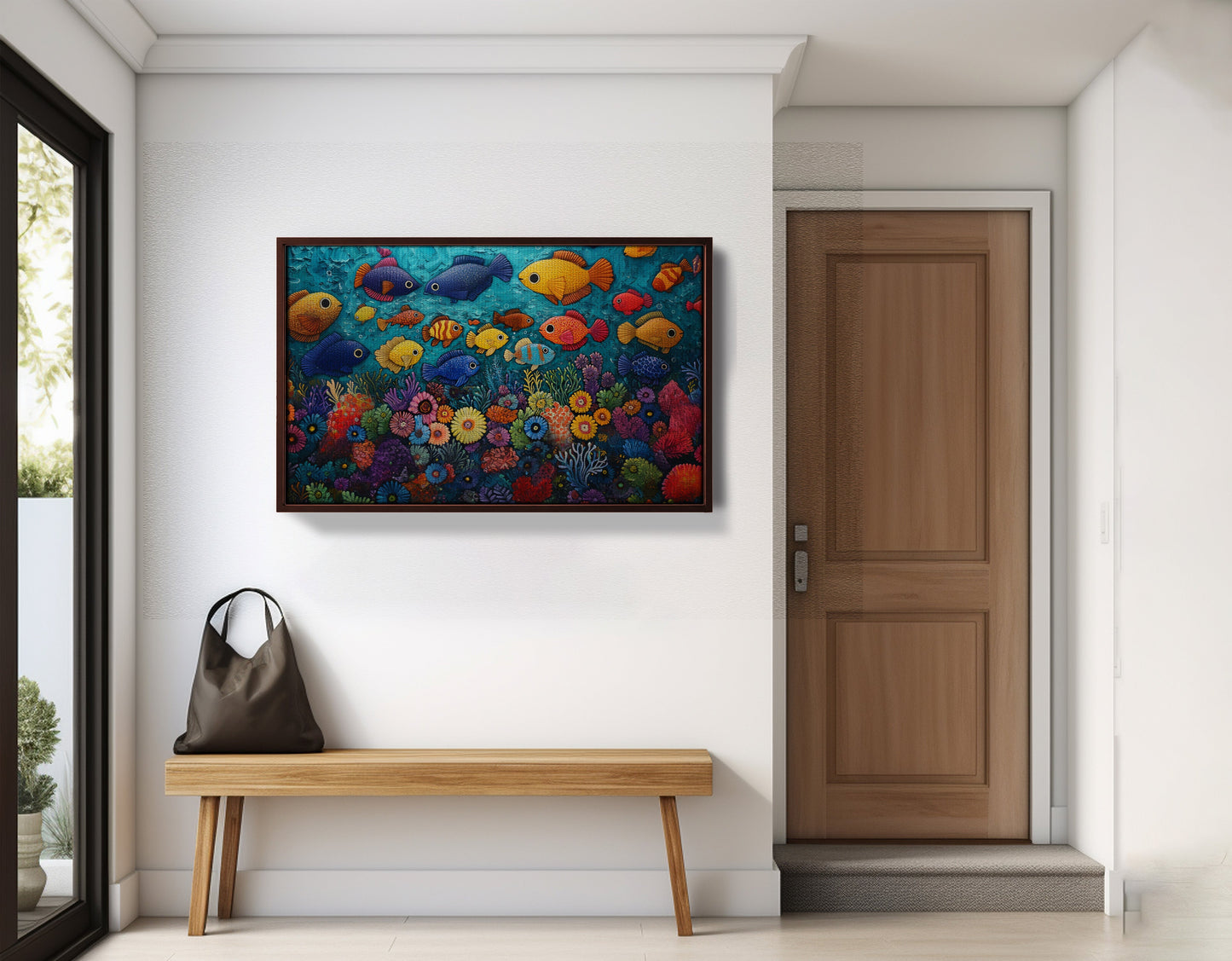Tropical Fish Coral Black Caribbean wall art view 35