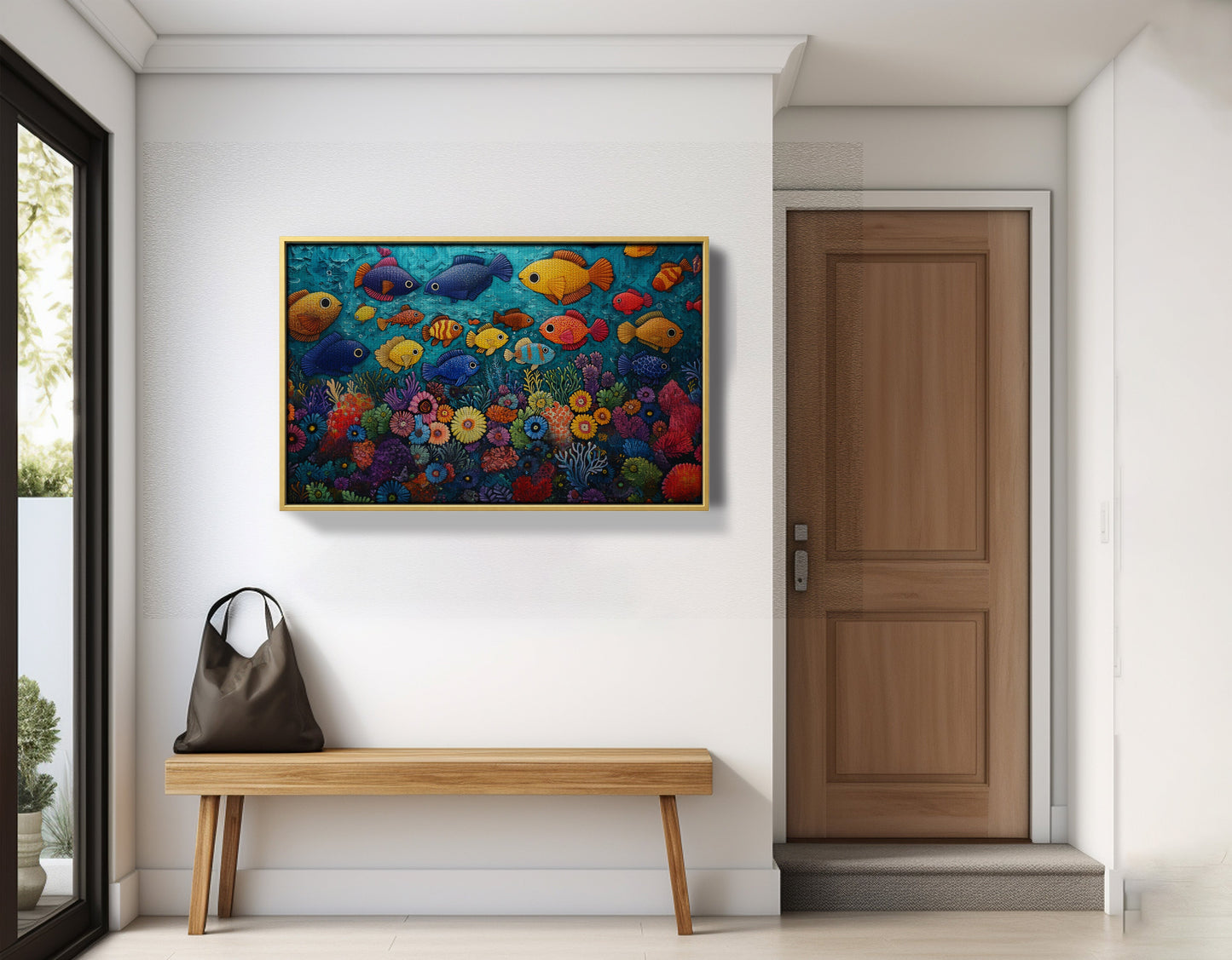 Tropical Fish Coral Black Caribbean wall art view 41