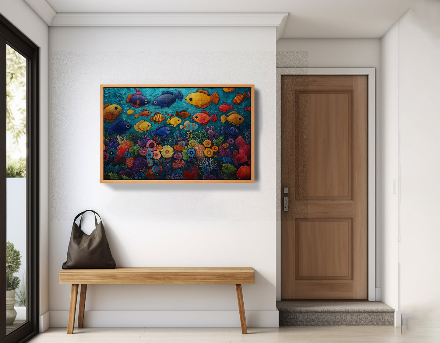 Tropical Fish Coral Black Caribbean wall art view 47