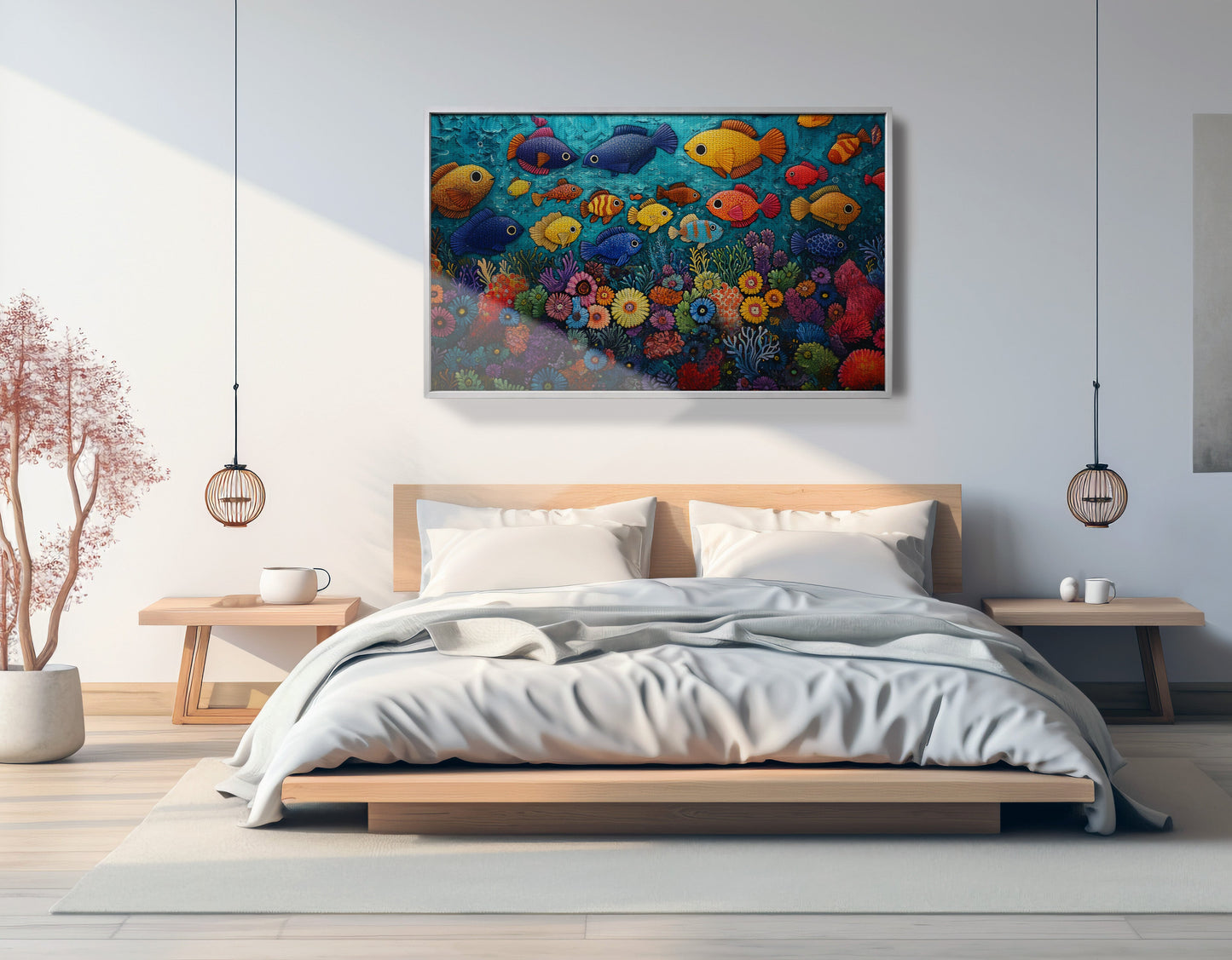Tropical Fish Coral Black Caribbean wall art view 57