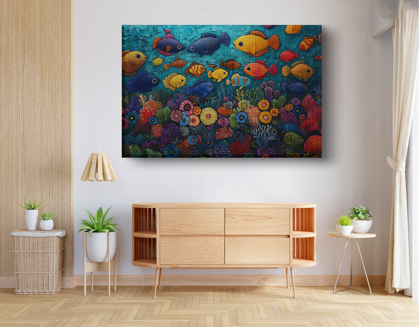Tropical Fish Coral Black Caribbean wall art view 14
