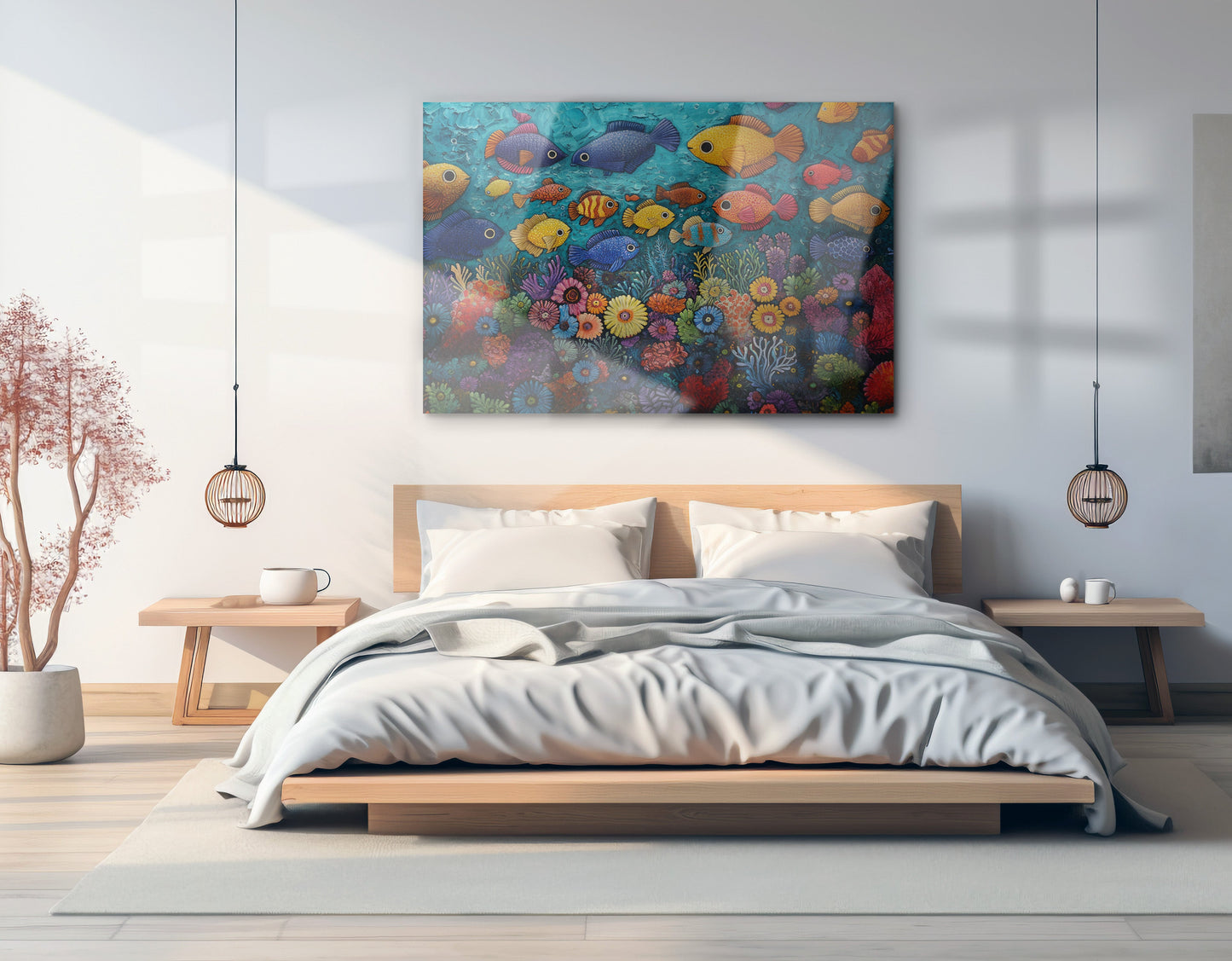 Tropical Fish Coral Black Caribbean wall art view 21