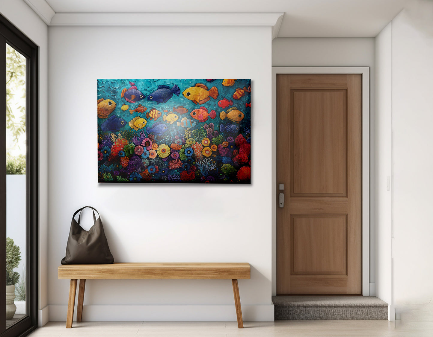 Tropical Fish Coral Black Caribbean wall art view 23
