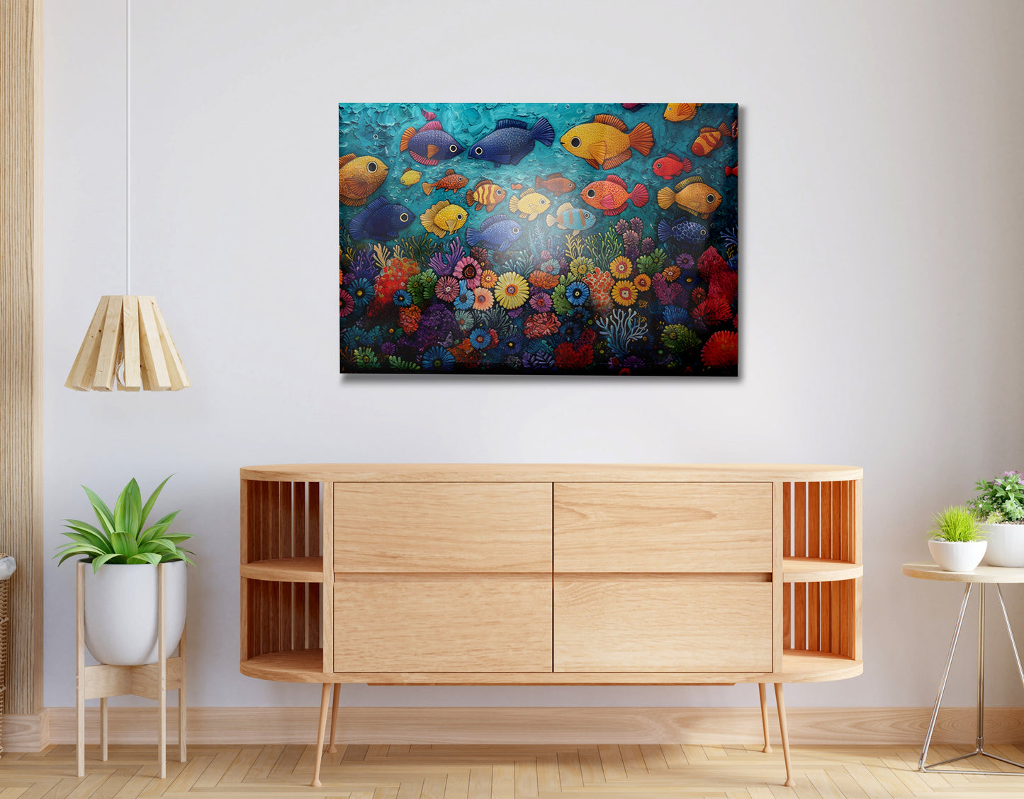 Tropical Fish Coral Black Caribbean wall art view 20