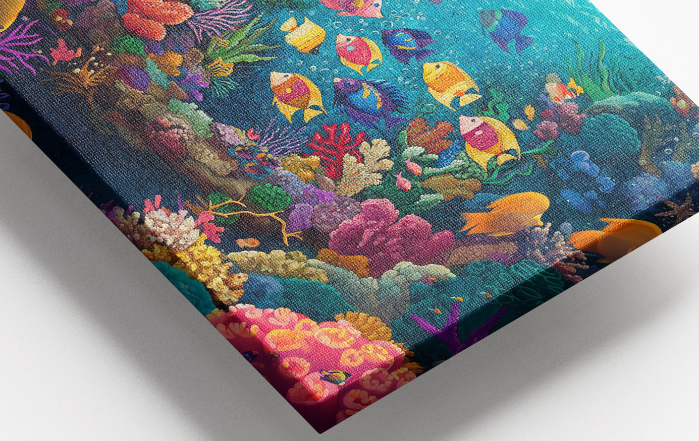 Close-up of Colorful Tropical Fish Caribbean wall art detail