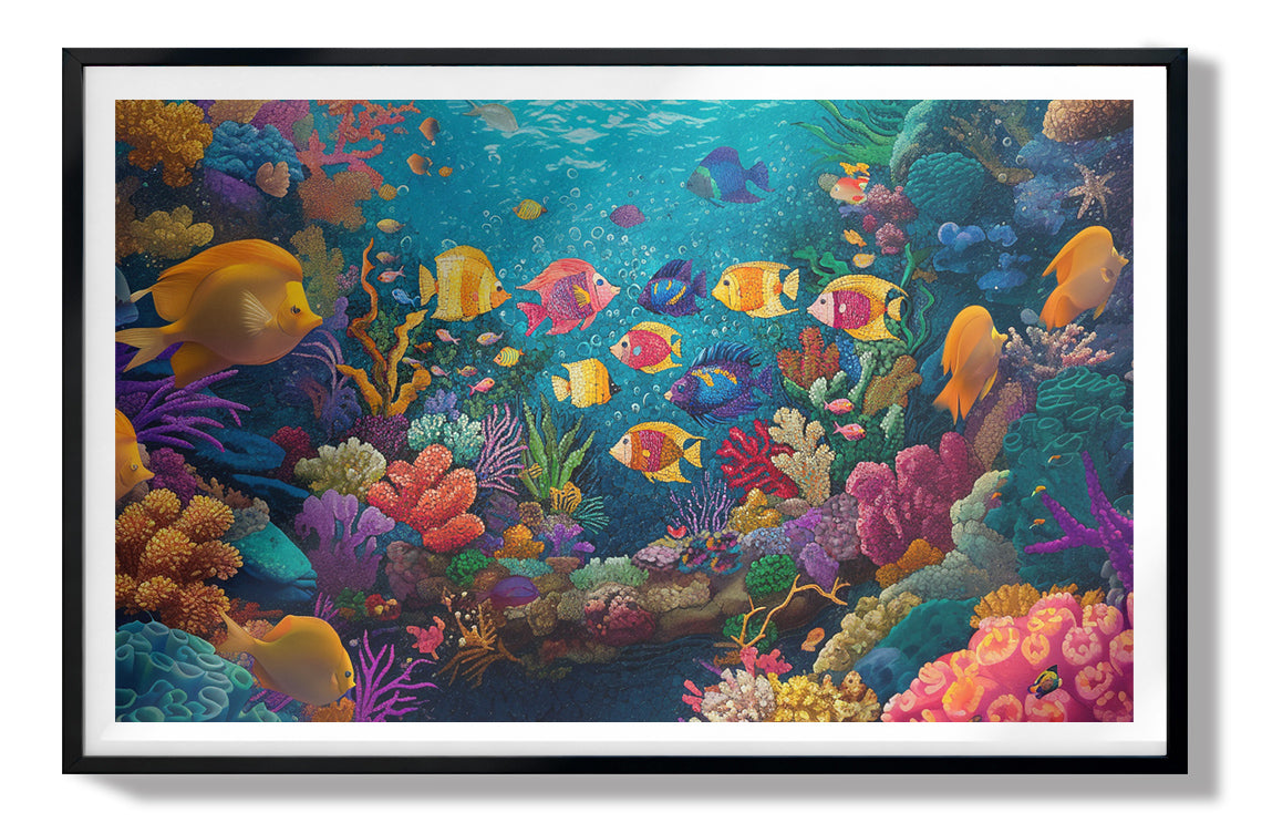 Colorful Tropical Fish Caribbean wall art view 67