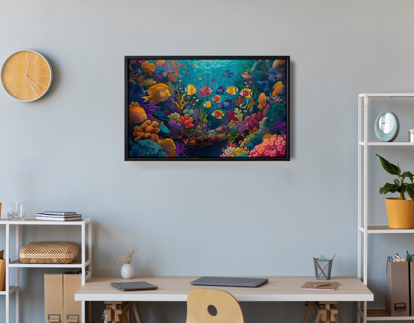 Colorful Tropical Fish Caribbean wall art view 30