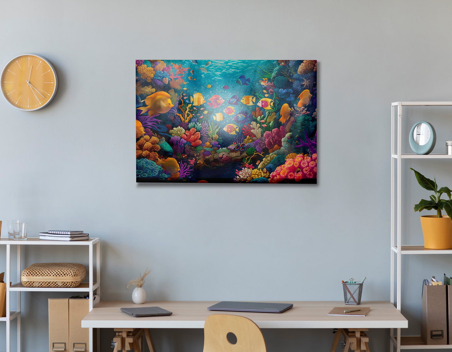 Colorful Tropical Fish Caribbean wall art view 24