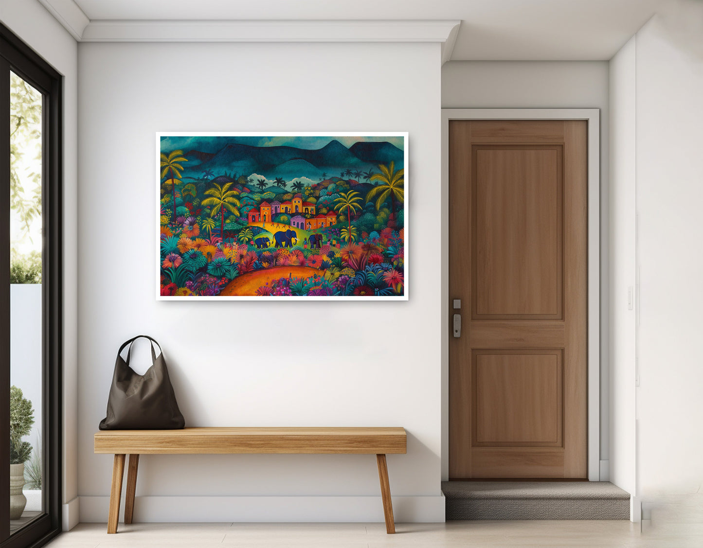 Haitian Village Landscape Caribbean wall art home decor view