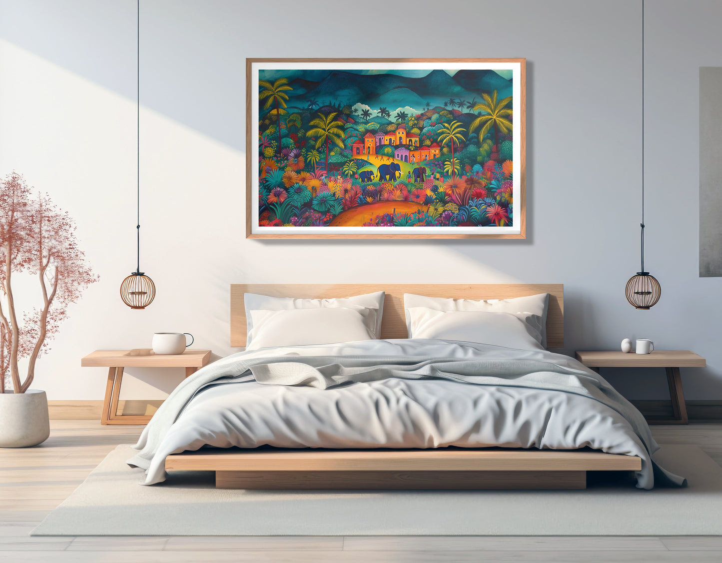 Haitian Village Landscape Caribbean wall art view 81
