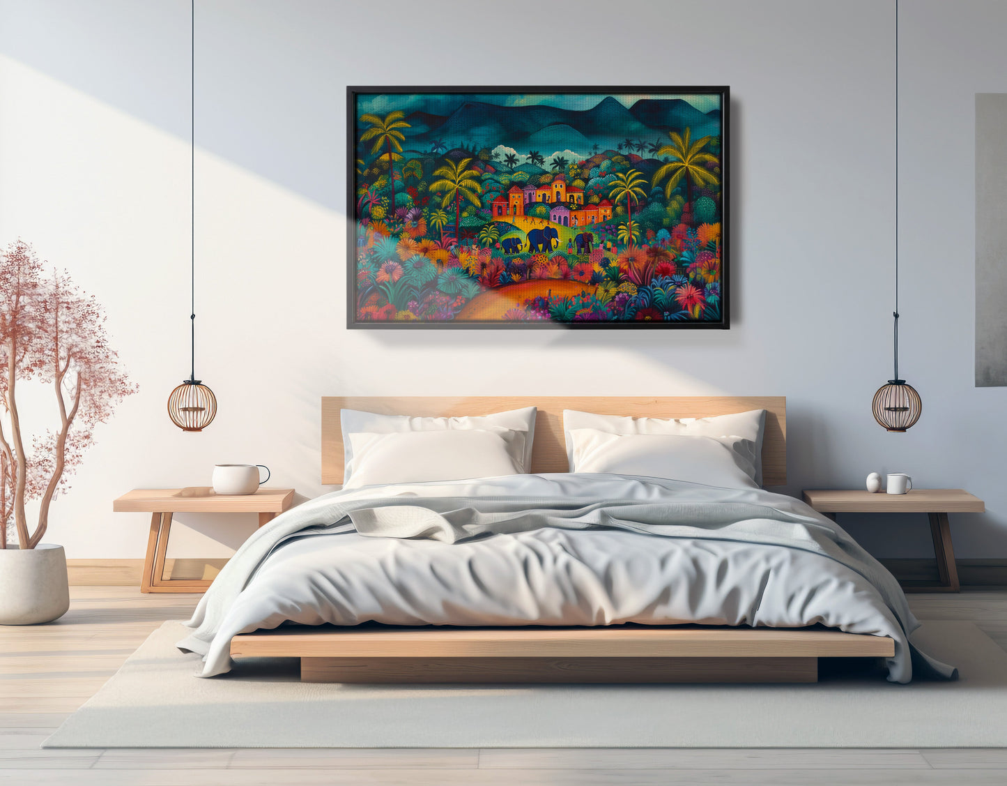 Haitian Village Landscape Caribbean wall art view 27