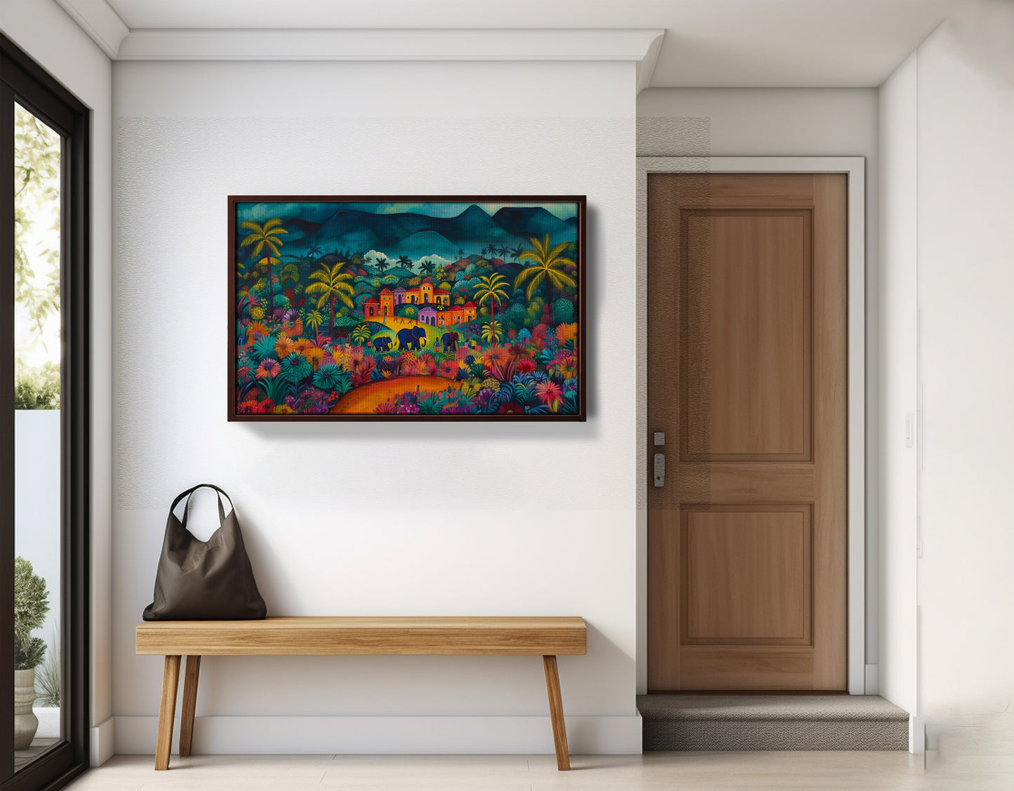 Haitian Village Landscape Caribbean wall art view 35