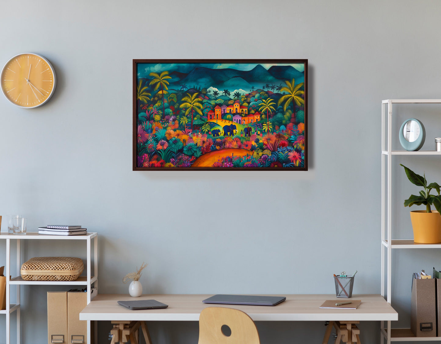 Haitian Village Landscape Caribbean wall art view 36