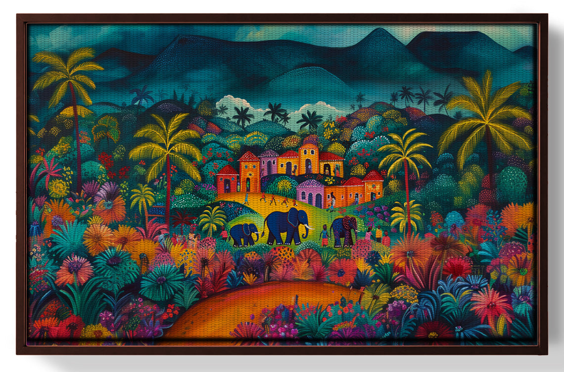 Haitian Village Landscape Caribbean wall art view 31