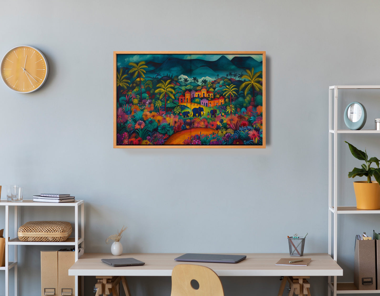 Haitian Village Landscape Caribbean wall art view 48