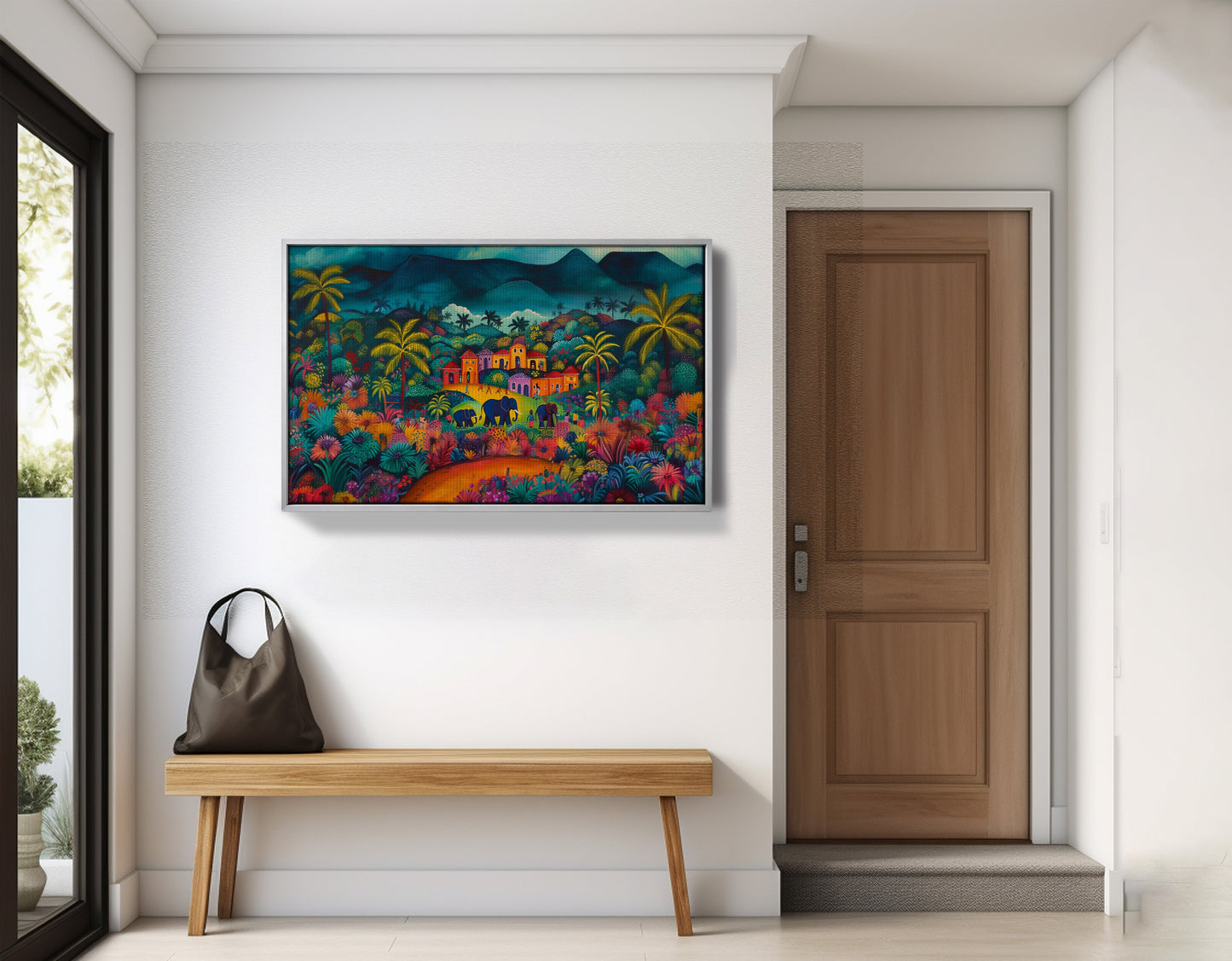 Haitian Village Landscape Caribbean wall art view 59