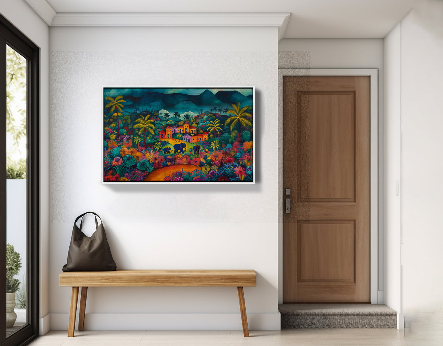 Haitian Village Landscape Caribbean wall art view 65