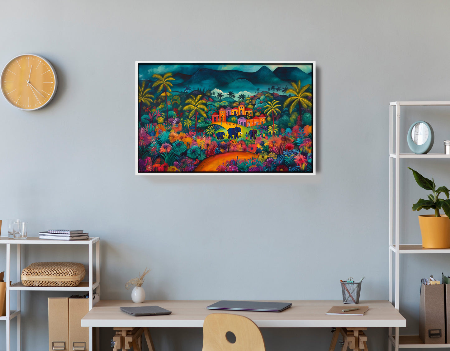 Haitian Village Landscape Caribbean wall art view 66