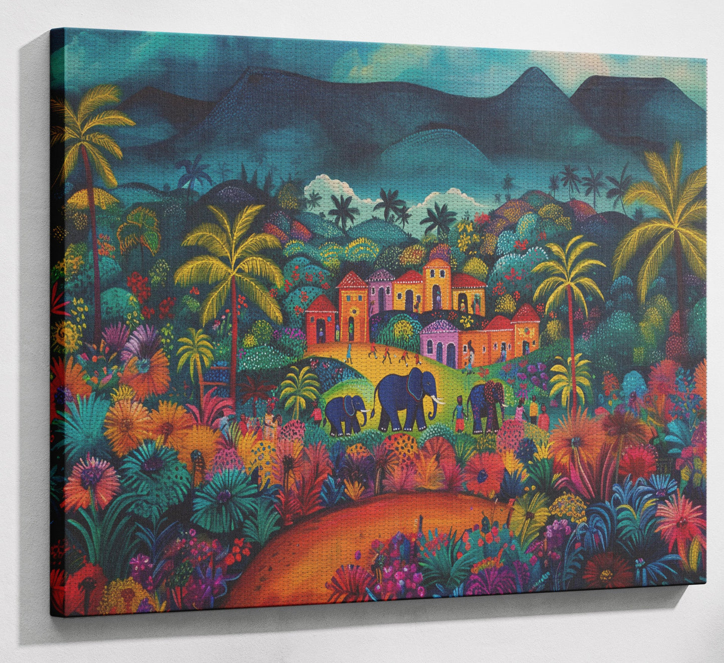 Haitian Village Landscape Caribbean wall art view 13
