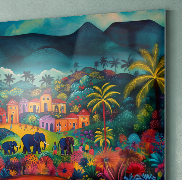 Haitian Village Landscape Caribbean wall art view 22