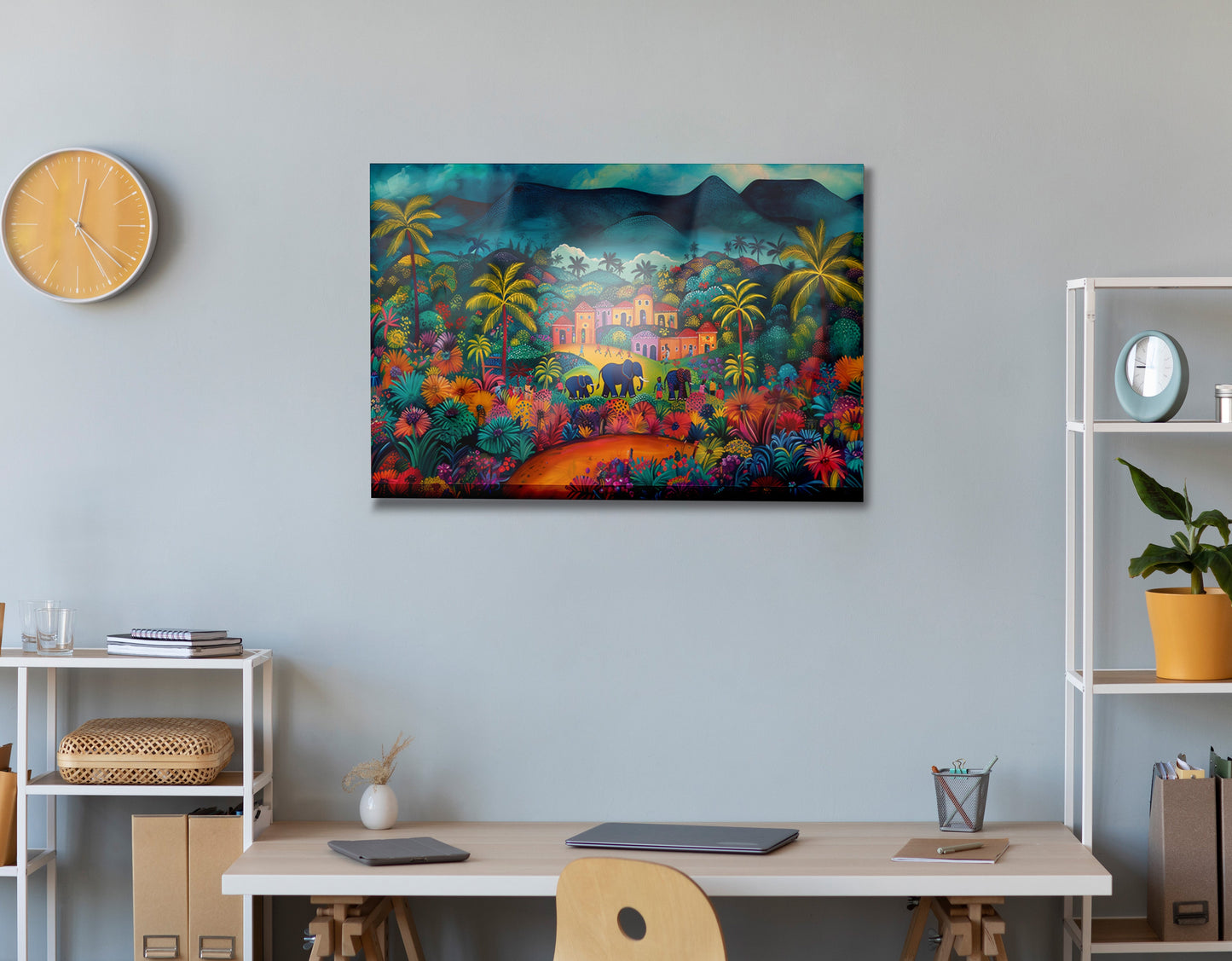 Haitian Village Landscape Caribbean wall art view 24