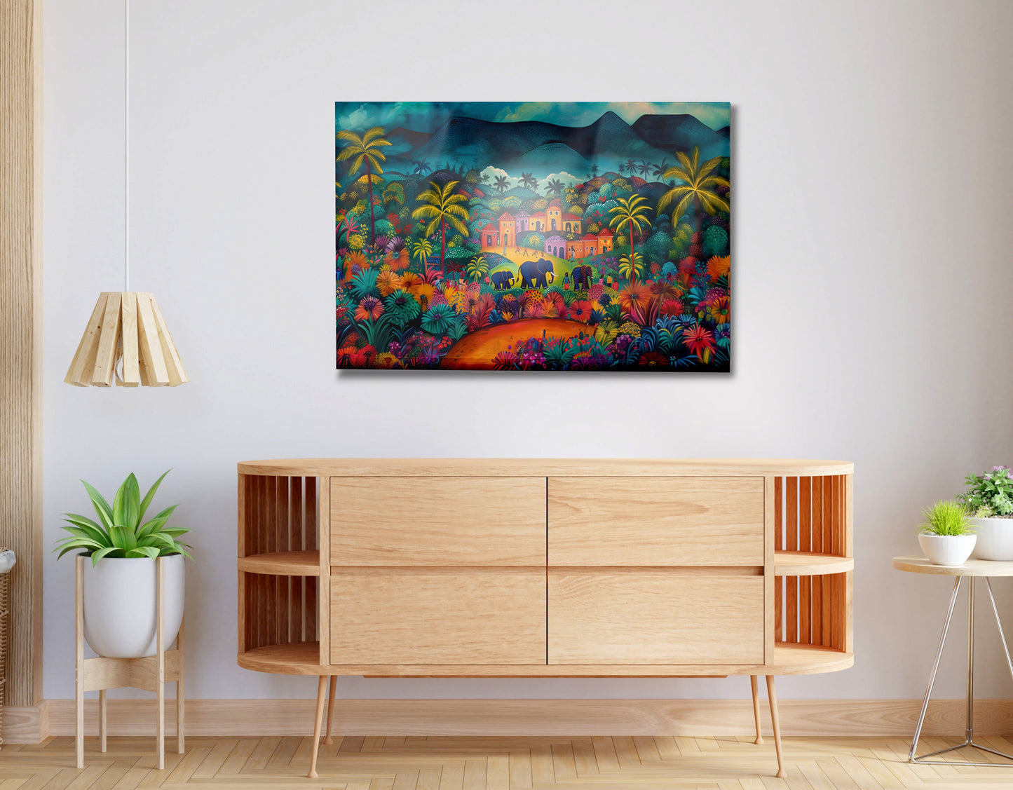 Haitian Village Landscape Caribbean wall art view 20