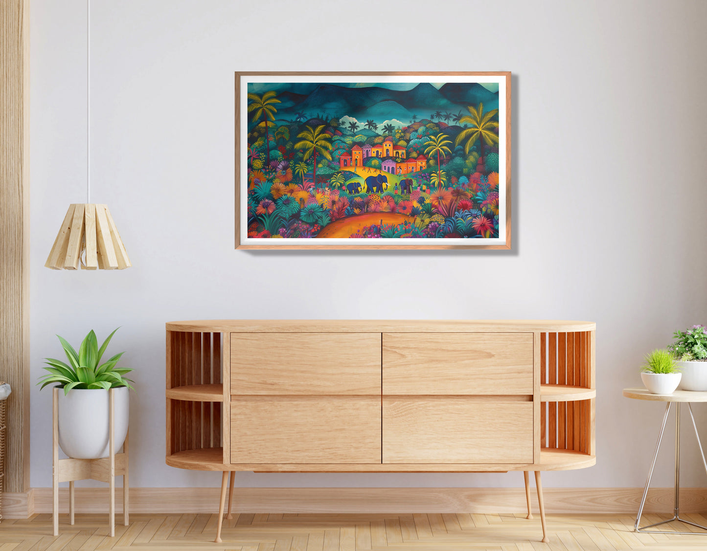 Haitian Village Landscape Caribbean wall art view 80