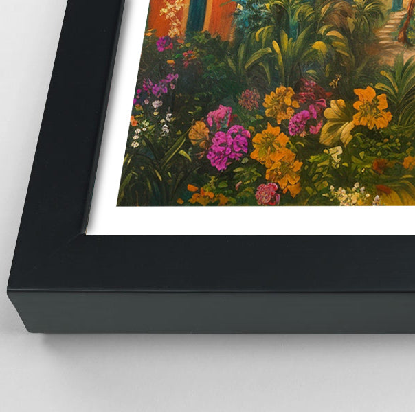 Tropical Village Road Black Caribbean wall art view 70