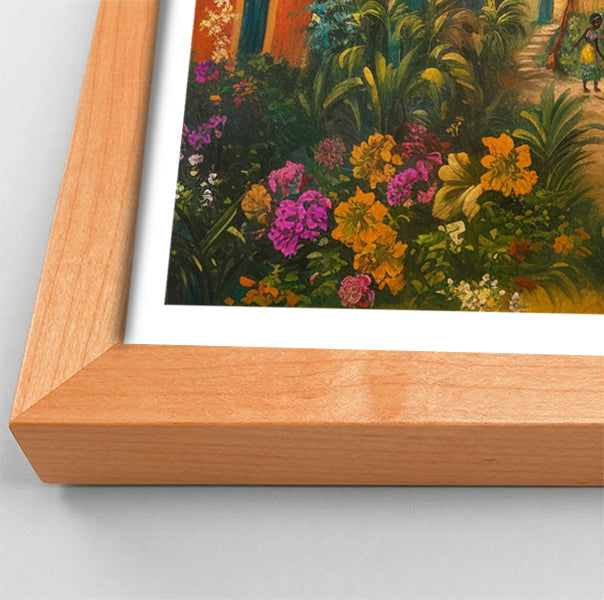 Tropical Village Road Black Caribbean wall art view 82