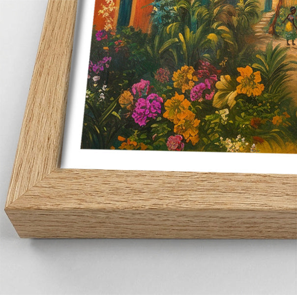 Tropical Village Road Black Caribbean wall art view 76