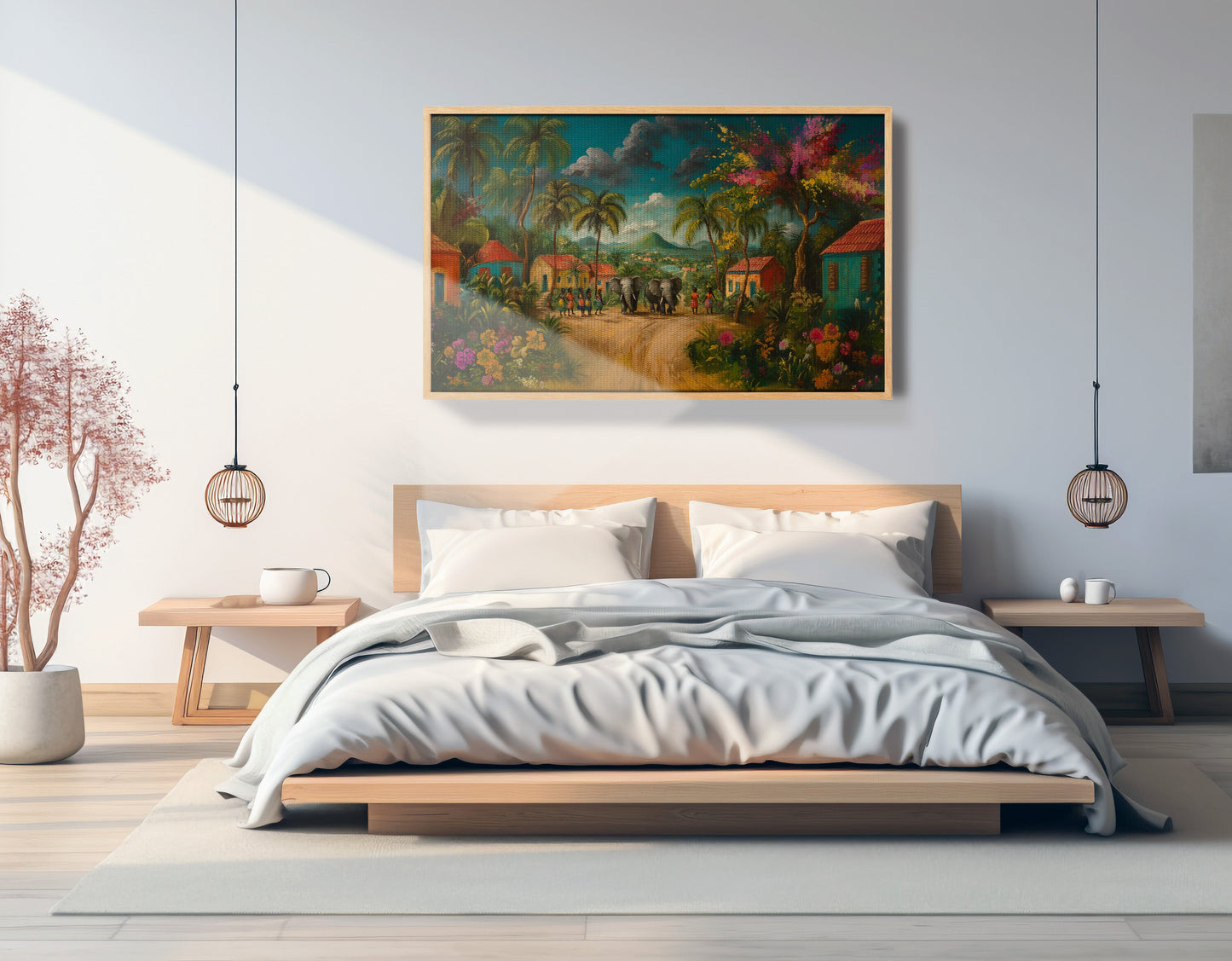 Tropical Village Road Black Caribbean wall art view 51