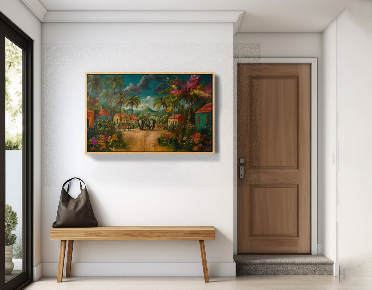 Tropical Village Road Black Caribbean wall art view 53