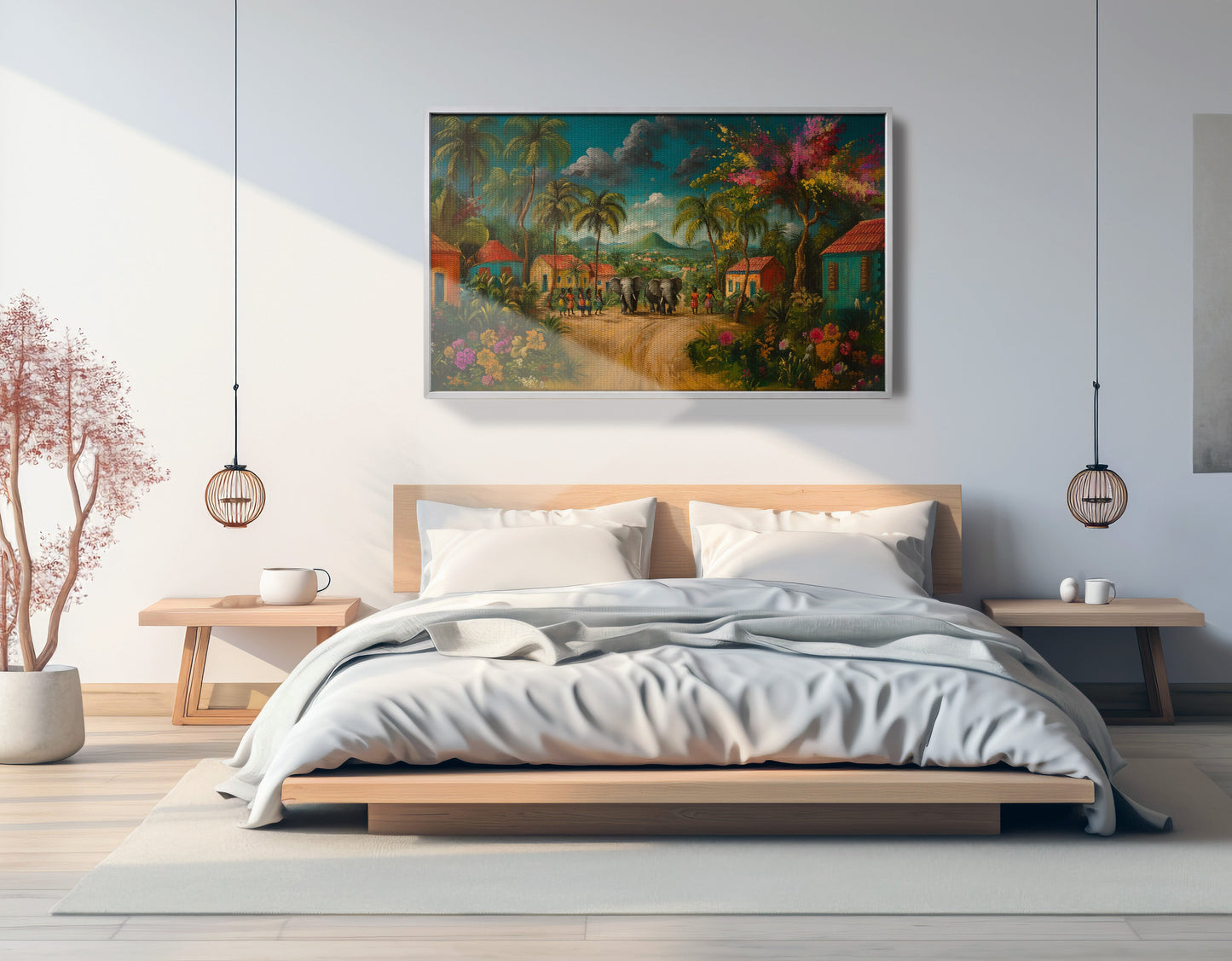 Tropical Village Road Black Caribbean wall art view 57