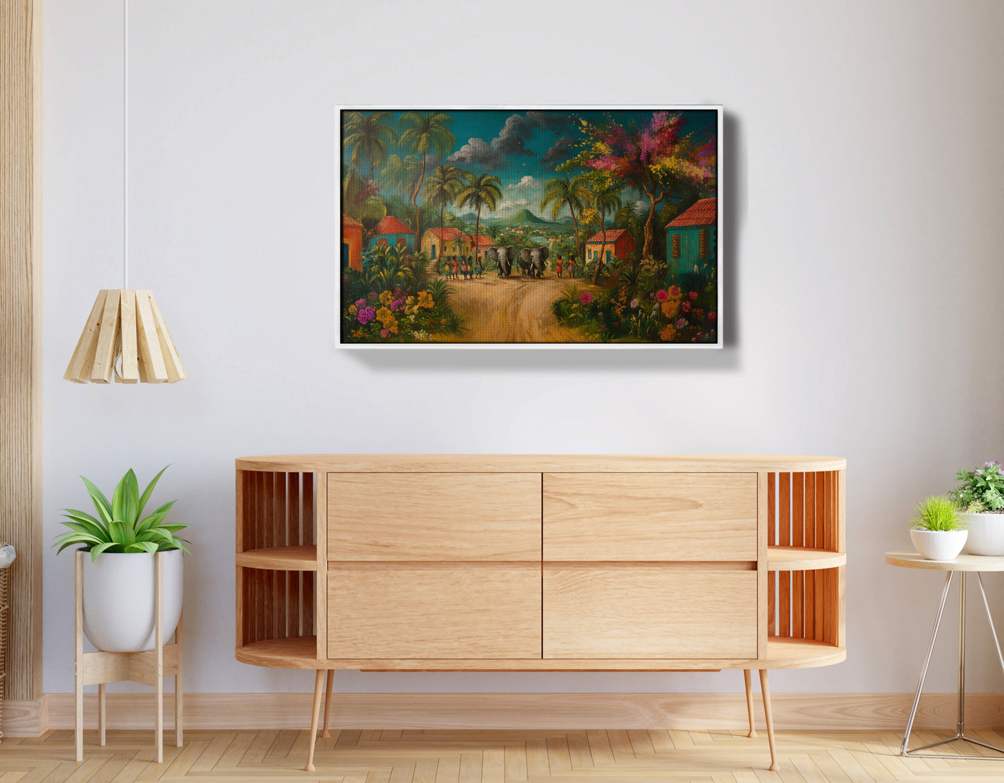 Tropical Village Road Black Caribbean wall art view 62