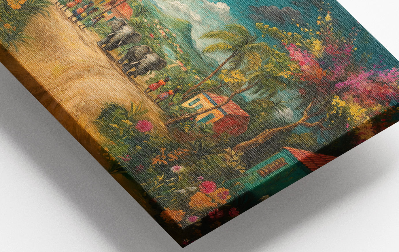 Tropical Village Road Black Caribbean wall art view 16