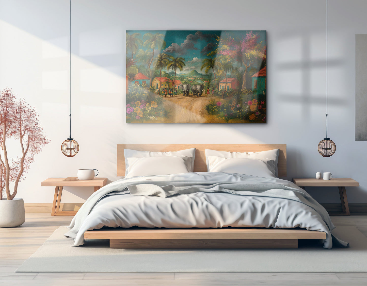 Tropical Village Road Black Caribbean wall art view 21