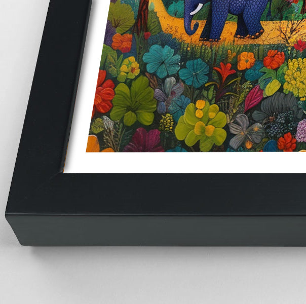 Tropical Village Elephant Caribbean wall art view 70